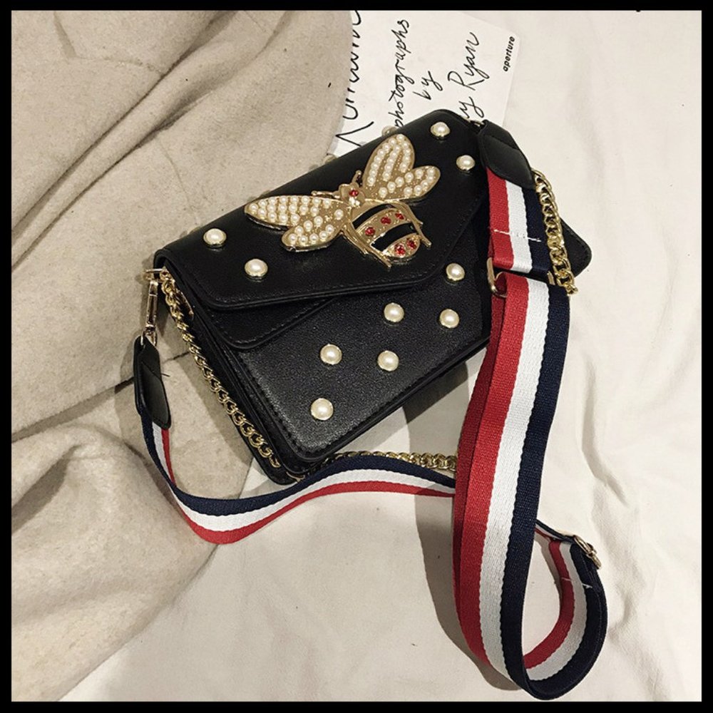 NEW AVA Pearl Bee Shoulder Bag Crossbody - Picture 9 of 14